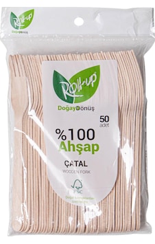 Roll-up Doğaya Dönüş Ekolojik Doğal Doğa Dostu %100 Ahşap Çatal - 16 Cm. - 50'li Paket Kahverengi Roll-up Doğaya Dönüş Ekolojik Doğal Doğa Dostu %100 Ahşap Çatal - 16 Cm. - 50'li Paket Kahverengi