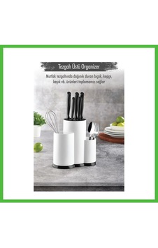 Vaveni Tezgah Üstü Beyaz Kaşıklık & Bıçaklık & Kepçelik & Organizer Arz Vaveni Tezgah Üstü Beyaz Kaşıklık & Bıçaklık & Kepçelik & Organizer Arz