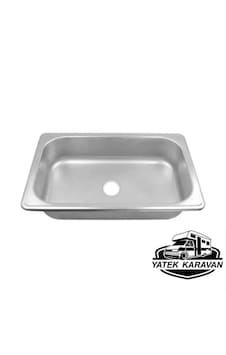 Paslanmaz Dikdörtgen Evye 27 X 33 X 15 Cm Yatek Karavan Tekne