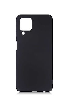 Kilifone - Samsung Uyumlu Galaxy A22 4g - Kılıf Mat Renkli Esnek Premier Silikon Kapak - Siyah