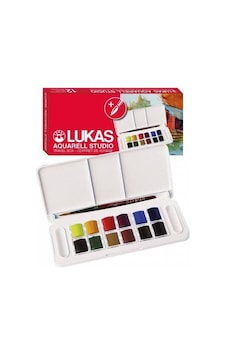 Lukas Studio Suluboya Set 12 X 1/2 Tablet Renkli Boyalar Lkt-6855 Ölçülerle Karışık Lukas Studio Suluboya Set 12 X 1/2 Tablet Renkli Boyalar Lkt-6855 Ölçülerle Karışık
