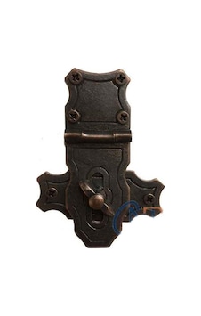 Dekoratif Anahtarlı Sandık Askısı - 40x55mm, Oksit, 100 Adet Dekoratif Anahtarlı Sandık Askısı - 40x55mm, Oksit, 100 Adet
