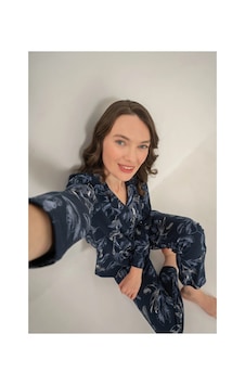 Angbutik Pierre Cardin 9259-s Kadın Uzun Kol Gömlek Pijama Takımı lacivert Angbutik Pierre Cardin 9259-s Kadın Uzun Kol Gömlek Pijama Takımı lacivert