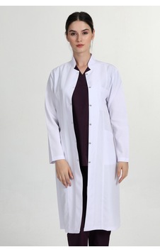 Başak Önlük Tesettür Hakim Yaka Doktor Öğretmen Hemşire Önlüğü Beyaz Başak Önlük Tesettür Hakim Yaka Doktor Öğretmen Hemşire Önlüğü Beyaz