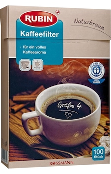 Rubin No: 4 Naturel Büyük Boy Kahve Filtresi 100 Adet