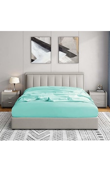 Soley Jersey %100 Pamuk Tek Kişilik 120 X 200 Lastikli Çarşaf Su Yeşili Soley Jersey %100 Pamuk Tek Kişilik 120 X 200 Lastikli Çarşaf Su Yeşili