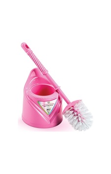 Muhafazalı Topuz Wc Fırçası Takımı Asorti Renk Pembe