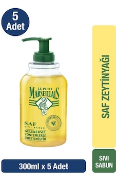 Le Petit Marseillais Saf Sıvı Sabun Zeytinyağı 5 x 300 ML Le Petit Marseillais Saf Sıvı Sabun Zeytinyağı 5 x 300 ML