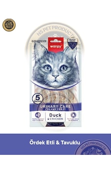 Wanpy Urinary Care Ördek-tavuk Kedi Krema Ödülü 5x14gr Wanpy Urinary Care Ördek-tavuk Kedi Krema Ödülü 5x14gr