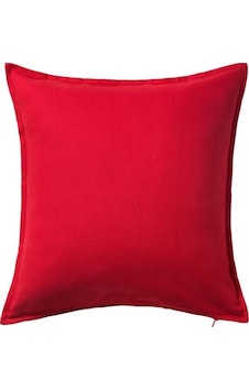 Minder Kırlent  Kılıfı IKEA 50x50 cm Kırmızı Rengi Fermuarlı Yast