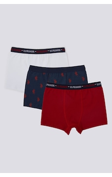 U.S. Polo Assn. Emblem Detail Kırmızı Erkek Çocuk 3'lü Boxer Kırmızı U.S. Polo Assn. Emblem Detail Kırmızı Erkek Çocuk 3'lü Boxer Kırmızı