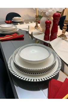 Atina Porselen Yemek Takımı 24 Parça 6 Kişilik Beyaz Atina Porselen Yemek Takımı 24 Parça 6 Kişilik Beyaz