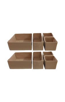 Balkan Room 8'li Bej Çekmece İçi Düzenleyici Organizer Set - Çok Bej Balkan Room 8'li Bej Çekmece İçi Düzenleyici Organizer Set - Çok Bej