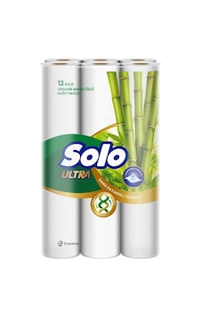 Solo Ultra Kağıt Havlu 12 Li Paket Rulo Organik Bambu Pamuk Özlü Solo Ultra Kağıt Havlu 12 Li Paket Rulo Organik Bambu Pamuk Özlü