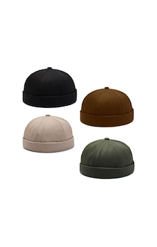 Aida Jewelss 4 Lü Set %100 Pamuk Cap Ayarlanabilir Docker Şapka Yazlık Takke Şapka Retro Şapka Takke Şapka Siyah - Lacivert Aida Jewelss 4 Lü Set %100 Pamuk Cap Ayarlanabilir Docker Şapka Yazlık Takke Şapka Retro Şapka Takke Şapka Siyah - Lacivert