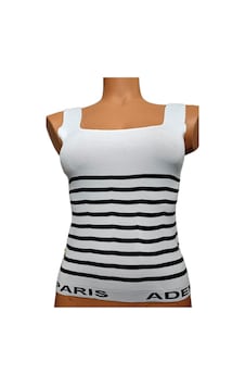 Pazarız Kare Yaka Atlet Triko Bluz Crop S / M / L Beden Uyumlu Siyah Beyaz Pazarız Kare Yaka Atlet Triko Bluz Crop S / M / L Beden Uyumlu Siyah Beyaz