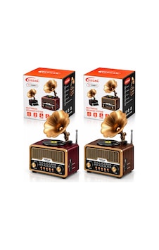 Solar - İbreli Gramafon Radyo - Retro Am - Fm - Sw Usb - Type-c Sarjlı Bt - Tf - Usb Speaker Yg-7020bts 5570