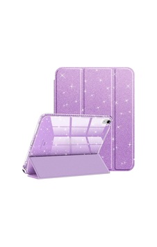 Apple iPad Uyumlu 11. A16 11inç/10. 10.9inç İle Uyumlu Kılıf Simli Cover Kalem Bölmeli Pc Case Simli-mor Sku: Zeusb0h5d9lmkq Arka Kapak