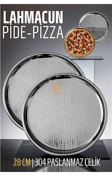 Lahmacun Pizza Pide Pişirme Tepsisi 28 Cm 2 Li Set 721314 Açık Bej Lahmacun Pizza Pide Pişirme Tepsisi 28 Cm 2 Li Set 721314 Açık Bej