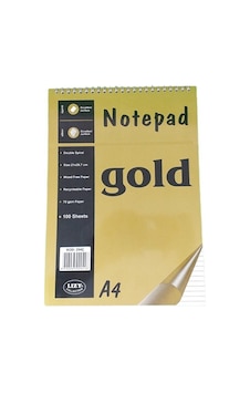 Lızy Gold Bloknot Üstten Spiralli A4 100 Yp Çizgili Karışık