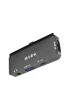 S-link Swv-usbc035 Type-c To Hdmı + Pd + Usb 3.0 3.5mm Aux Port Çevirici Adaptör Kdo S-link Swv-usbc035 Type-c To Hdmı + Pd + Usb 3.0 3.5mm Aux Port Çevirici Adaptör Kdo