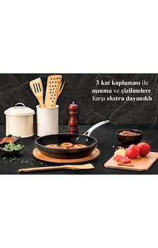 Evimsaray Arte Diamond Tava Siyah Evimsaray Arte Diamond Tava Siyah