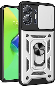 Newface - 490 - İnfinix Hot 30 5g Kılıf Pars Lens Yüzüklü Silikon - Csmo-tex - - Gümüş Newface - 490 - İnfinix Hot 30 5g Kılıf Pars Lens Yüzüklü Silikon - Csmo-tex - - Gümüş