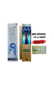 Herbadent Bitki Özlü Diş Macunu + Diş Fırçası 3'lü + Hmd Sabun 125 G Herbadent Bitki Özlü Diş Macunu + Diş Fırçası 3'lü + Hmd Sabun 125 G
