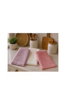 3'lü Jakarlı Püsküllü Mutfak Havlusu Seti 30x50 Cm %100 Pamuk - Rosewoodlace Çok Renkli 3'lü Jakarlı Püsküllü Mutfak Havlusu Seti 30x50 Cm %100 Pamuk - Rosewoodlace Çok Renkli