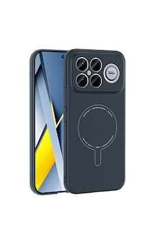 Xiaomi Poco F8 Ultra Kılıf M-safe Şarj Özellikli Kamera Korumalı Zore Elio Sert Pc Kapak Xiaomi Poco F8 Ultra Zore - Lacivert
