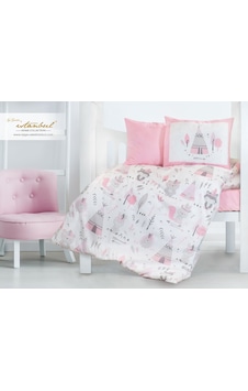 İyi Geceler İstanbul Bebek Nevresim Takımı Jungle Pembe