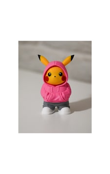 Urban Pikachu Figür Sokak Stil Pembe Renk Kapüşonlu Karakter Tasarım Dekoratif Koleksiyon 12 Cm Urban Pikachu Figür Sokak Stil Pembe Renk Kapüşonlu Karakter Tasarım Dekoratif Koleksiyon 12 Cm
