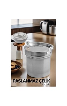 Mey İthalat Yoğurt Bakracı Paslanmaz Çelik 5 Litre Kapaklı, Hijyenik Ve Dayanıklı 719597 Mey İthalat Yoğurt Bakracı Paslanmaz Çelik 5 Litre Kapaklı, Hijyenik Ve Dayanıklı 719597
