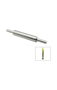 Vocen Rolling Pin Çelik Metal Merdane - Hamur Rulosu Merdane: 25cm - Sap: 2x9cm T.uzunluk:43cm 5570