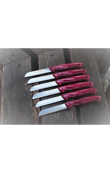 Solingen DELİKLİ-TTL Tırtıklı Meyve-Sebze Bıçağı 1.Kalite 6 Adet Vişne Solingen DELİKLİ-TTL Tırtıklı Meyve-Sebze Bıçağı 1.Kalite 6 Adet Vişne