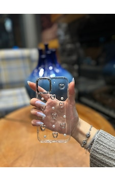 İphone 12 Pro Max Uyumlu Kalp Desenli Darbeye Karşı Dayanıklı Kılıf Plastıc Cover Gri İphone 12 Pro Max Uyumlu Kalp Desenli Darbeye Karşı Dayanıklı Kılıf Plastıc Cover Gri