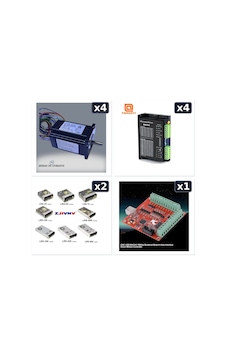 4 Eksen 3 Nm Nema 24 + Dm556 + 48v Güç Kaynağı + Mach3 Cnc Kontrol Seti 4 Eksen 3 Nm Nema 24 + Dm556 + 48v Güç Kaynağı + Mach3 Cnc Kontrol Seti