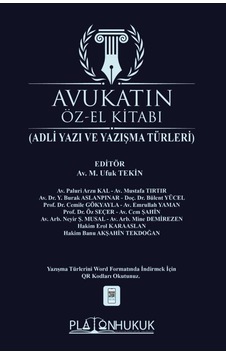 Avukatın Öz-el Kitabı Adli Yazı Ve Yazışma Türleri