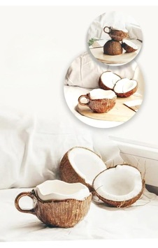 Arvale El Yapımı Coconut Kupa 350 Ml Estetik Kahve Fincanı 2, 35 Diğer Arvale El Yapımı Coconut Kupa 350 Ml Estetik Kahve Fincanı 2, 35 Diğer