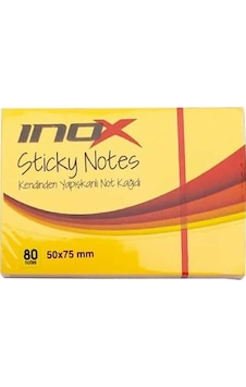 İnox Post-it 50x75 Fosforlu Turuncu 80 Yaprak 12'li Paket