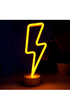 Neon Işıklı Şimşek Lamba Usb+pil Çokrenkli