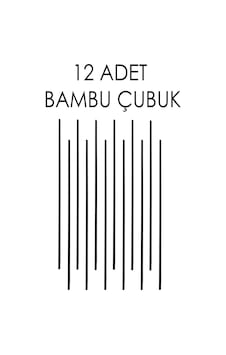 Naturix Siyah Doğal Oda Kokusu Bambu Çubuğu 20 CM 12'li