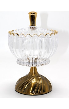 Metal Ayaklı Kristal Cam Şekerlik Gold Detaylı Sunumluk 80478104 Metal Ayaklı Kristal Cam Şekerlik Gold Detaylı Sunumluk 80478104