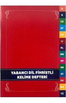 4E Yabancı Dil Kelime Fihristi Defteri K.Kapak Karatay