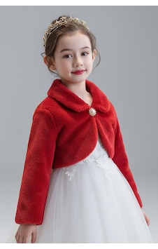 Mnk Baby & Kids Pelüş Uzun Kol Kız Çocuk Bolerosu M00681 Kırmızı Mnk Baby & Kids Pelüş Uzun Kol Kız Çocuk Bolerosu M00681 Kırmızı