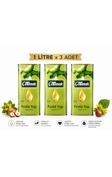 Çotanak Fındık Yağı 1 L X 3 Adet Çotanak Fındık Yağı 1 L X 3 Adet