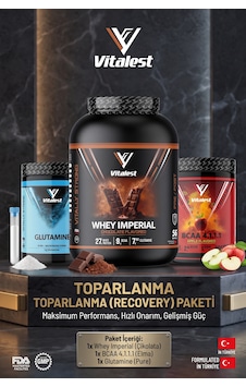Vitalest Toparlanma Recovery Paketi: Whey Imperial Protein, Bcaa 4.1.1.1 Ve Saf Glutamine 3'lü Sporcu Kombinasyonu