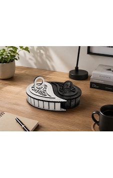 Yin Yang Ahşap Takı Ve Hediyelik Kutu Siyah Beyaz Tasarım 12,5x20 Cm 3 Mm Mdf Yin Yang Ahşap Takı Ve Hediyelik Kutu Siyah Beyaz Tasarım 12,5x20 Cm 3 Mm Mdf