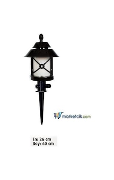 Park Bahçe Kazıklı Çim Armatürü 60X26 Siyah Park Bahçe Kazıklı Çim Armatürü 60X26 Siyah
