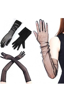Cosmotex Uzun Boy Likralı Siyah Renk Yetişkin Mega Tül Eldiven 53 Cm Cosmotex Uzun Boy Likralı Siyah Renk Yetişkin Mega Tül Eldiven 53 Cm